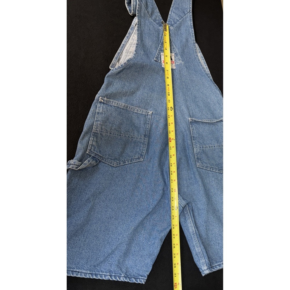 Vintage Bubba Denim Womens Small (28-32) Blue Jean Overall Shorts Bib Overalls - Picture 9 of 15